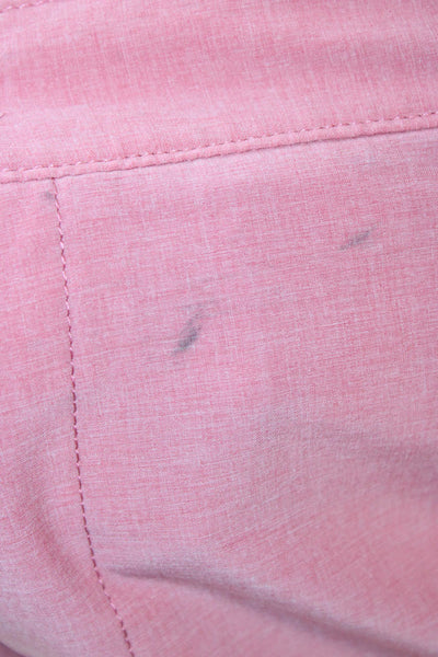Peter Millar Mens Chino Shorts Pink Button Size 42