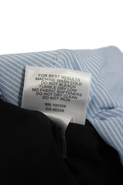 Peter Millar Mens Dress Pants Black Button Polyester Big Tall 32 Inseam Size 42