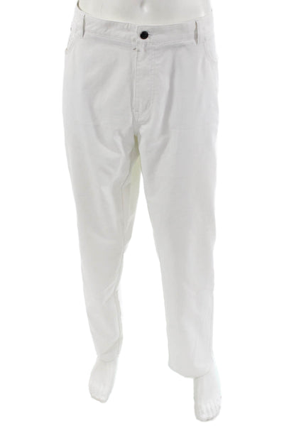 Peter Millar Mens White Polyester Classic Pants Button Fly Big Tall Size 42