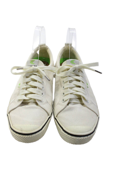 Cariuma Women's Rubber Sole Lace Up Canvas Sneakers White Size 10