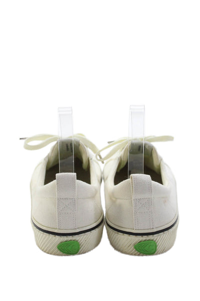 Cariuma Women's Rubber Sole Lace Up Canvas Sneakers White Size 10