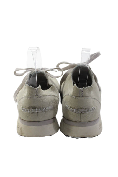 Ugg Women's Leather Lace Up Rubber Sole Sneakers Gray Size 10