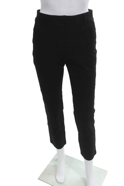 Quince Women Ankle Cropped Dress Pants Black 84% Cotton Petites Size S