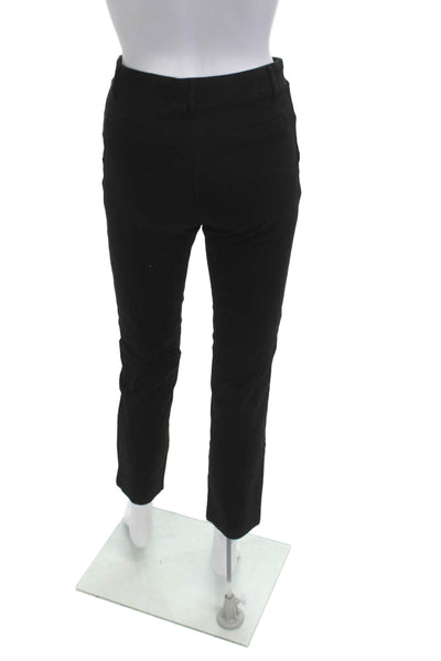 Quince Women Ankle Cropped Dress Pants Black 84% Cotton Petites Size S