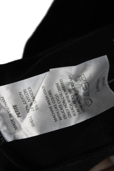 Quince Women Ankle Cropped Dress Pants Black 84% Cotton Petites Size S