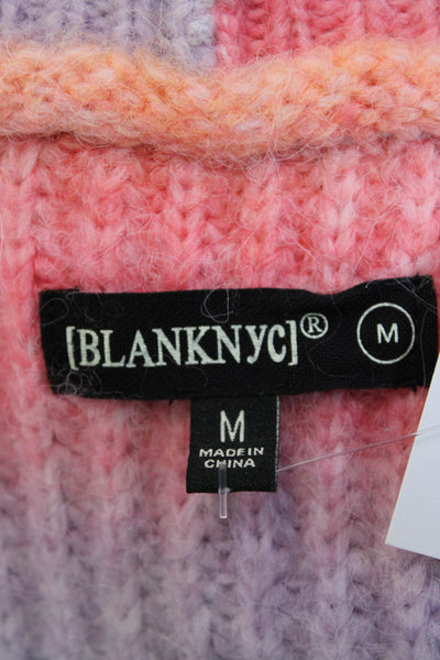 BLANKNYC Unisex Multi Color Striped V-Neck Cardigan Long Sleeve Size M