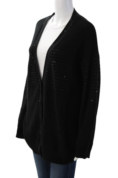 Twinset Unisex Cardigan Black V-Neck Button Long Sleeve Designer Size XS