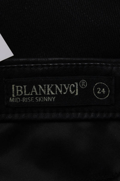 BLANKNYC Womens Biker Ankle Jegging Pants Black Size 24