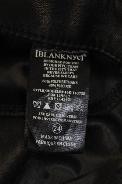 BLANKNYC Womens Biker Ankle Jegging Pants Black Size 24