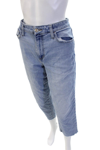 Joes Womens Cropped Mom Jeans Light Blue Mid Rise Inseam 26 Size 30