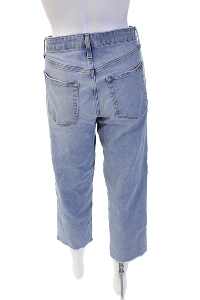 Joes Womens Cropped Mom Jeans Light Blue Mid Rise Inseam 26 Size 30