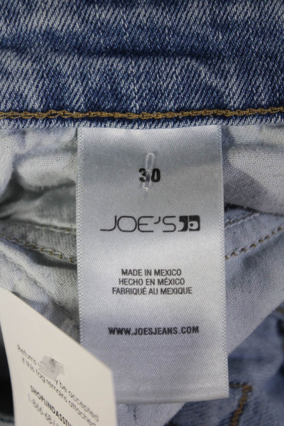 Joes Womens Cropped Mom Jeans Light Blue Mid Rise Inseam 26 Size 30