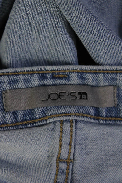 Joes Womens Cropped Mom Jeans Light Blue Mid Rise Inseam 26 Size 30