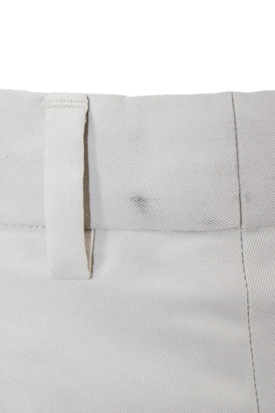Peter Millar Mens Bermuda Chino Shorts Beige Polyester Button Classic Size 42