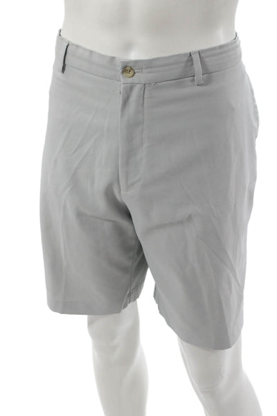 Peter Millar Mens Chino Shorts Gray Polyester Size 42