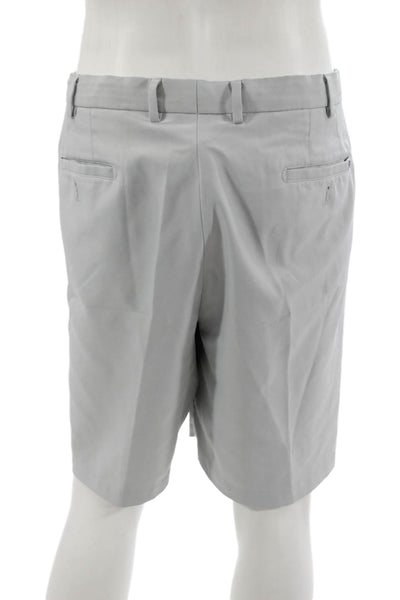 Peter Millar Mens Chino Shorts Gray Polyester Size 42