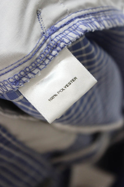 Peter Millar Mens Bermuda Shorts Blue Check Polyester Beach Size 42