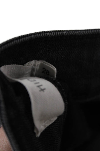 Hidden Women Cropped Boyfriend Jeans Dark Gray Size 28