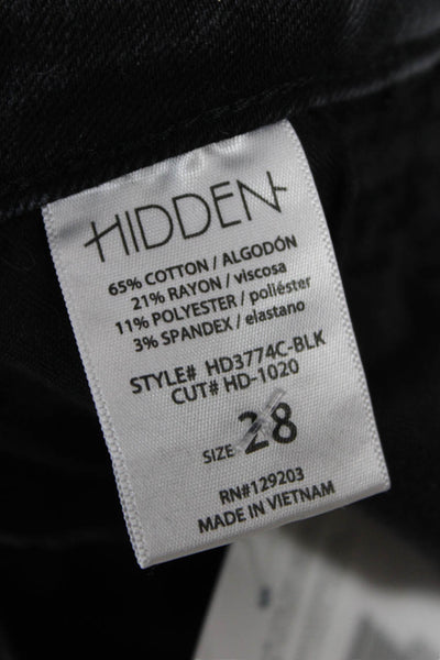 Hidden Women Cropped Boyfriend Jeans Dark Gray Size 28