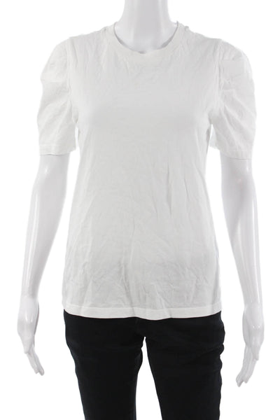 Pam & Gela Womens Basic White Cotton T Shirt Size M
