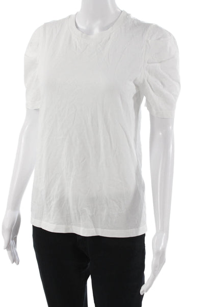 Pam & Gela Womens Basic White Cotton T Shirt Size M