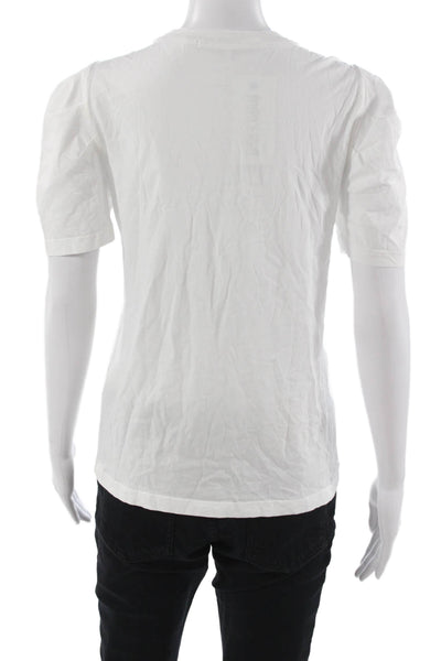 Pam & Gela Womens Basic White Cotton T Shirt Size M