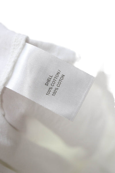 Pam & Gela Womens Basic White Cotton T Shirt Size M