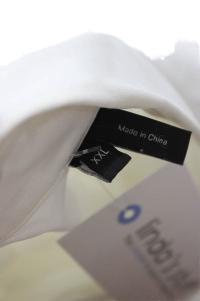 Theory Men's Long Sleeves Button Down Shirt White Size XL