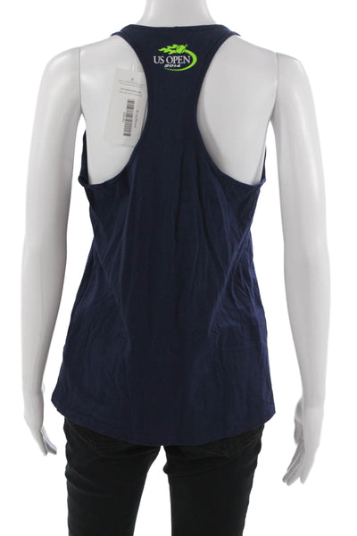 RLX Ralph Lauren Women Sleeveless Tank Graphic Pima Cotton Dark Blue Size M