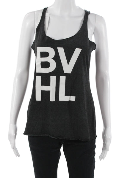 Soul Cycle Womens Dark Gray Graphic Sleeveless Tank Size M