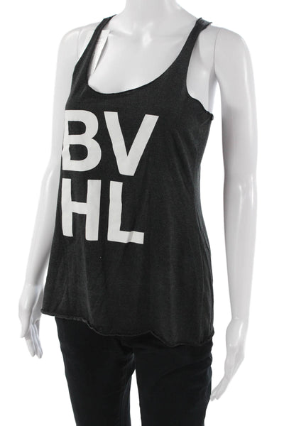 Soul Cycle Womens Dark Gray Graphic Sleeveless Tank Size M