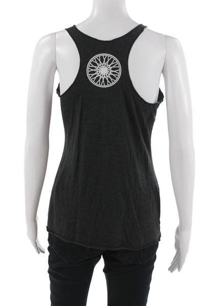 Soul Cycle Womens Dark Gray Graphic Sleeveless Tank Size M