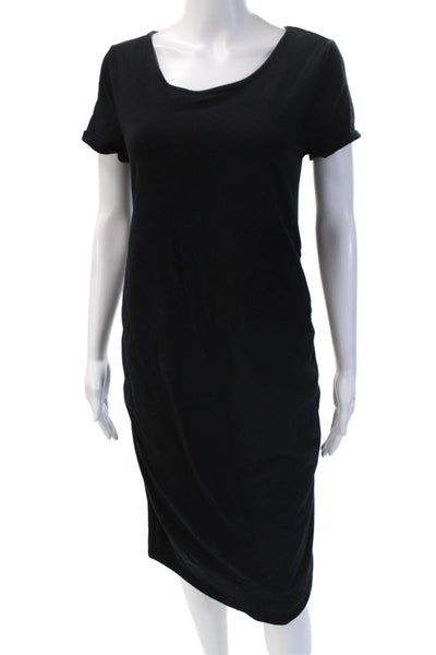 Isabel Women T-Shirt Dress Black Maternity Short Sleeve Size M