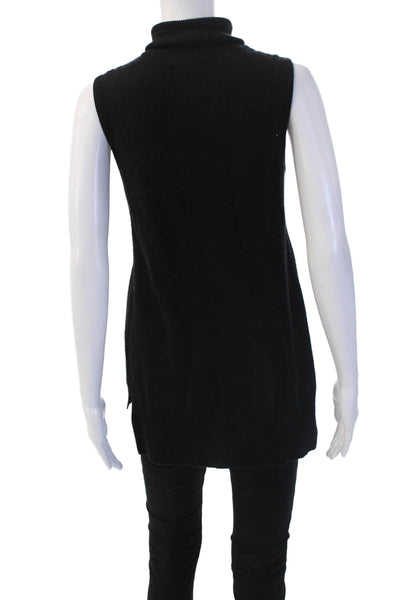 Charter Club Cashmere Unisex Black Mock Neck Pullover 100% Cashmere Size XS