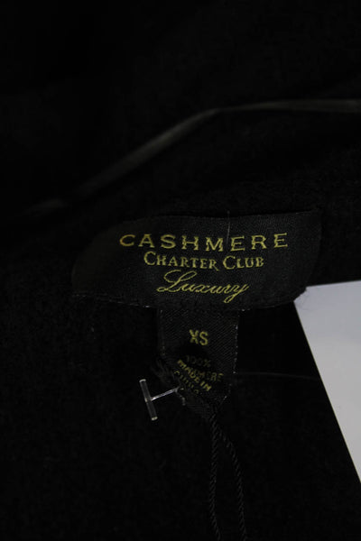 Charter Club Cashmere Women Black Cashmere Vest Size XS