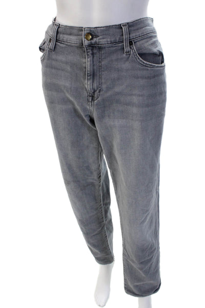 Joes Mens Straight Jeans Gray Mid Rise Button Fly 30 Inseam Size 33