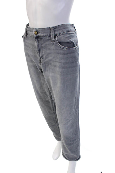 Joes Mens Straight Jeans Gray Mid Rise Button Fly 30 Inseam Size 33
