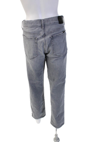 Joes Mens Straight Jeans Gray Mid Rise Button Fly 30 Inseam Size 33