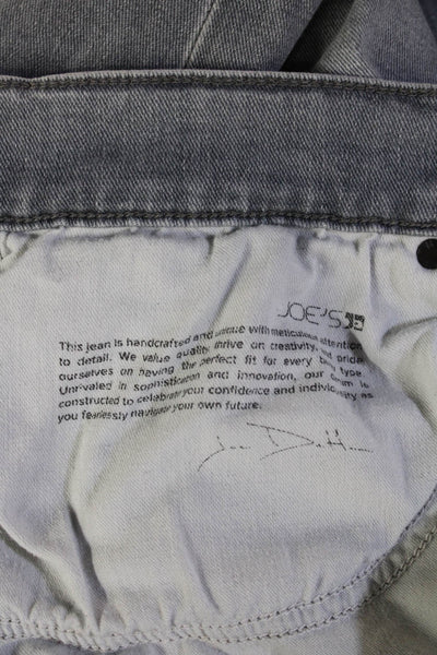 Joes Mens Straight Jeans Gray Mid Rise Button Fly 30 Inseam Size 33