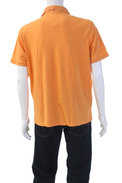 Polo Ralph Lauren Mens Collared Short Sleeve Polo Shirt Orange Size L