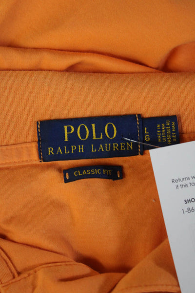 Polo Ralph Lauren Mens Collared Short Sleeve Polo Shirt Orange Size L