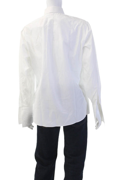 Brooks Brothers Mens Cotton Long Sleeve Button Front Shirt White Size 17