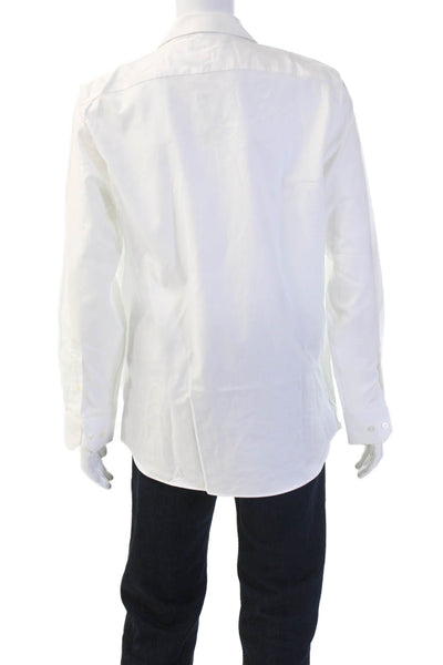 Banana Republic Mens Cotton Collared Long Sleeve Button Down Shirt White Sz L