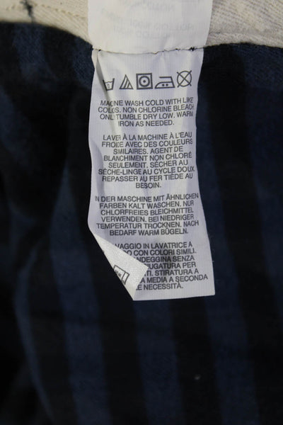 J Crew Mens Dark Blue Cropped Chinos Button Cotton Size 36