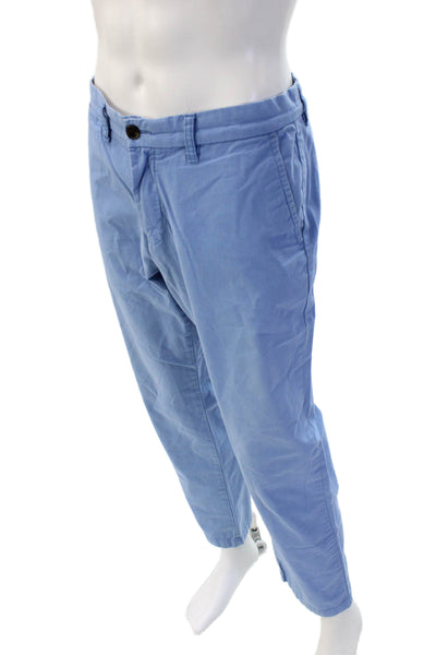 Tommy Hilfiger Mens Light Blue Chino Cotton Button Fly Size 32