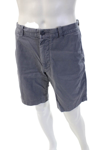 J Crew Mens Chino Shorts Dark Gray 100% Cotton Button Size 34