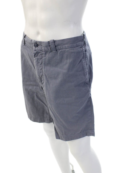 J Crew Mens Chino Shorts Dark Gray 100% Cotton Button Size 34