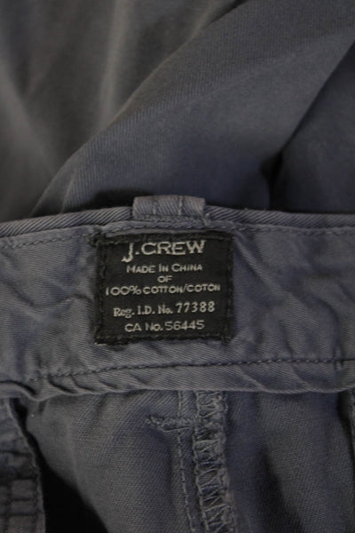 J Crew Mens Chino Shorts Dark Gray 100% Cotton Button Size 34