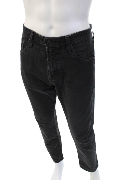 AG Adriano Goldschmied Men's Straight Black Jeans Size 36