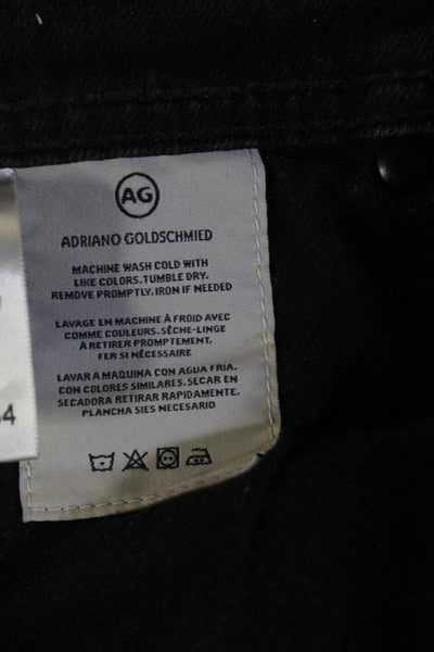 AG Adriano Goldschmied Men's Straight Black Jeans Size 36